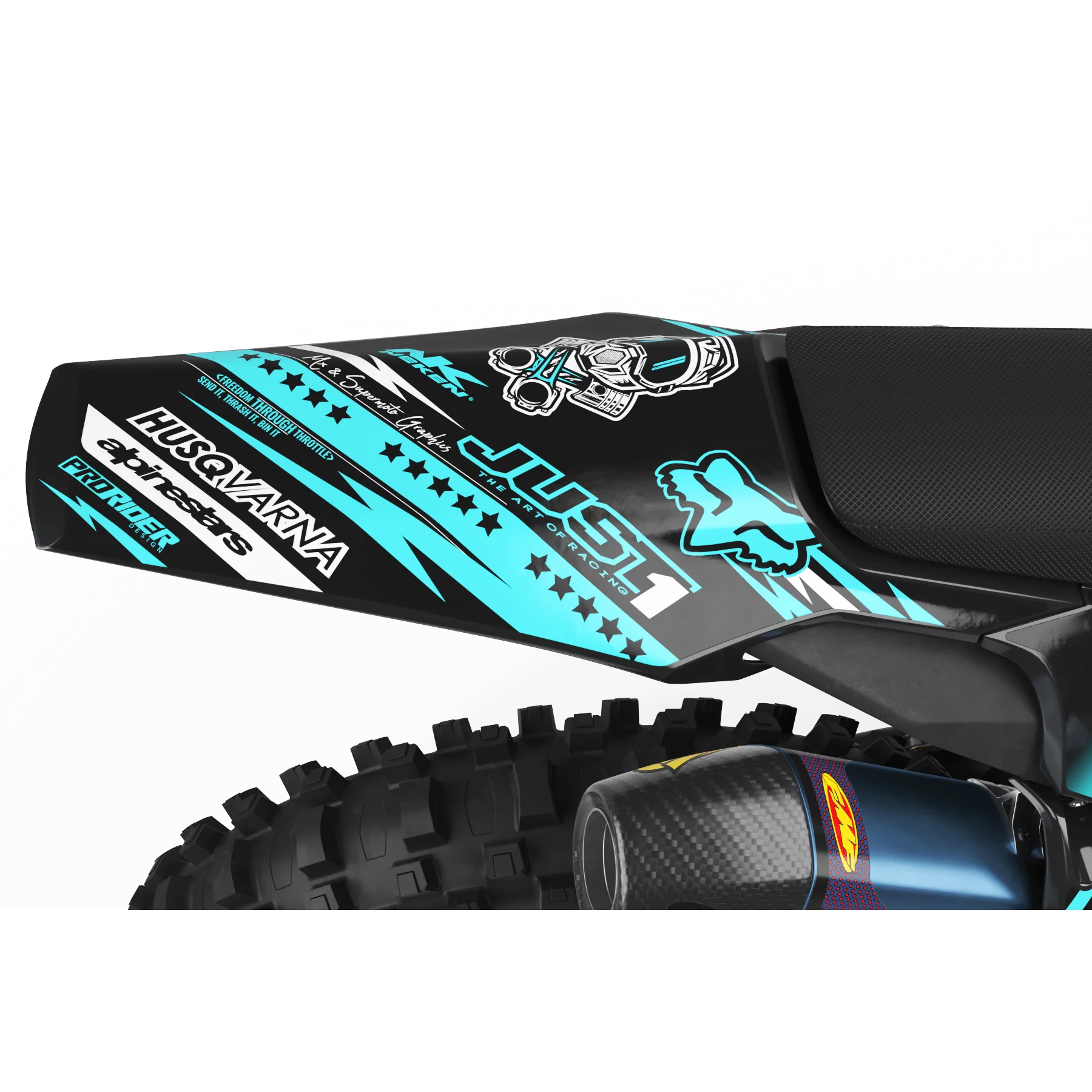 STICKERSET motorstickers Stickerset Motocross HUSQVARNA JUST1 TEAL