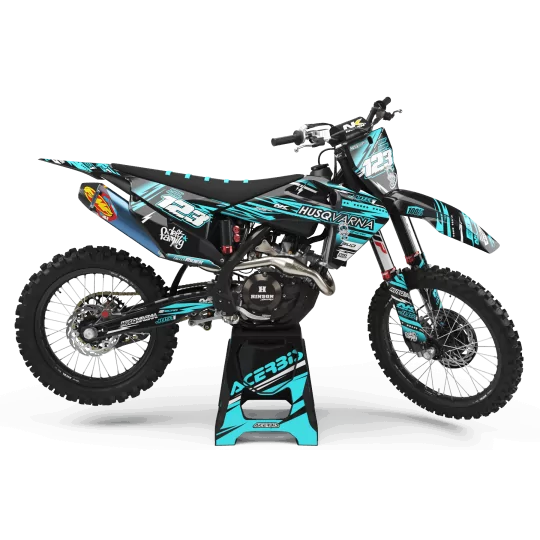 STICKERSET motorstickers Stickerset Motocross HUSQVARNA JUST1 TEAL