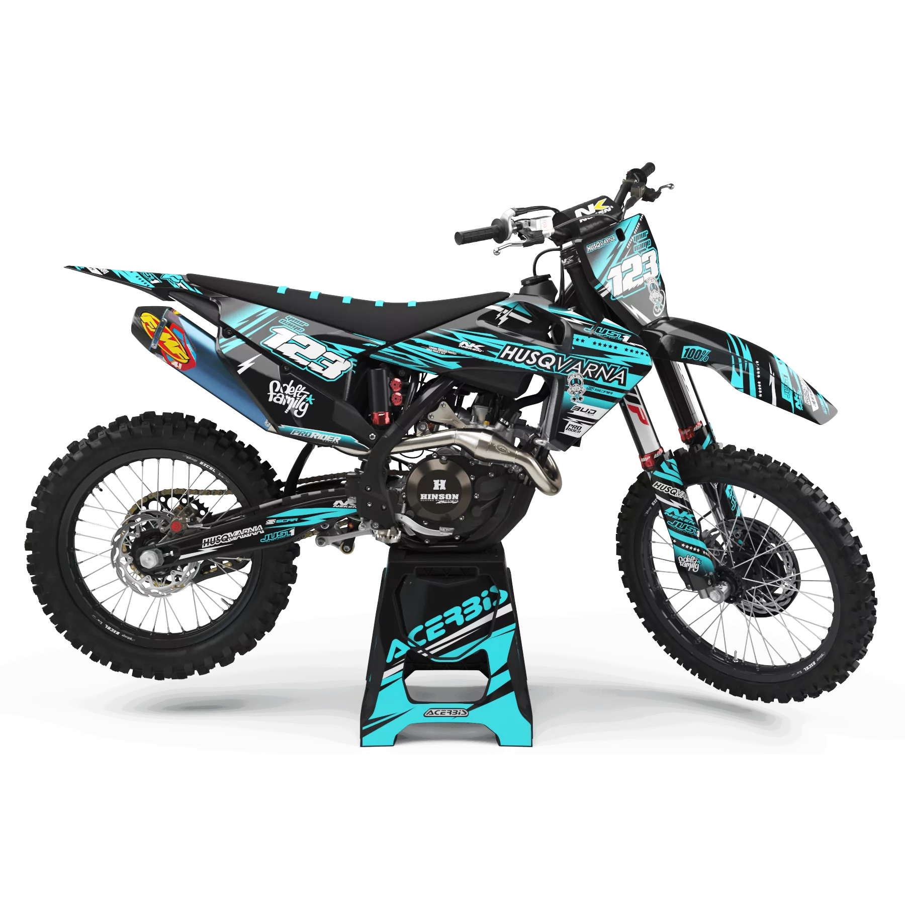 Grafiche moto GRAFICHE Motocross HUSQVARNA JUST1 TEAL