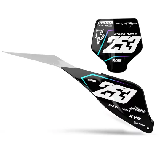 graphics moto GRAPHICS NUMBER PLATE BACKGROUNDS PERSO STARK FUTURE Fuego Black