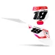 Stickerset motor STICKERSET NUMMERPLAAT ACHTERGRONDEN PERSO STARK FUTURE Barett White Red
