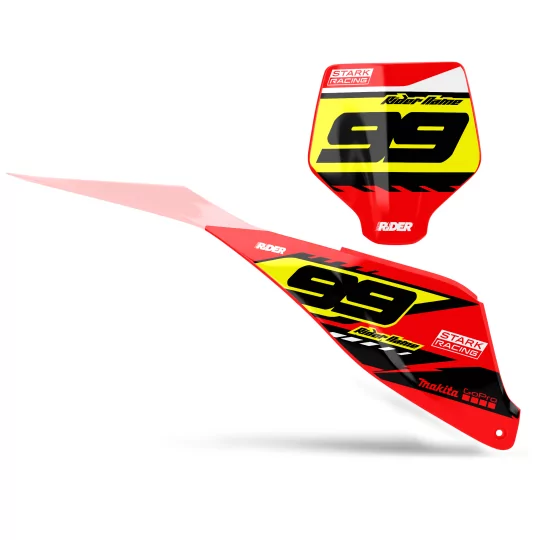Kit adhesivos moto KIT ADHESIVOS FONDOS DE PLACAS PERSO STARK FUTURE Traxer Yellow