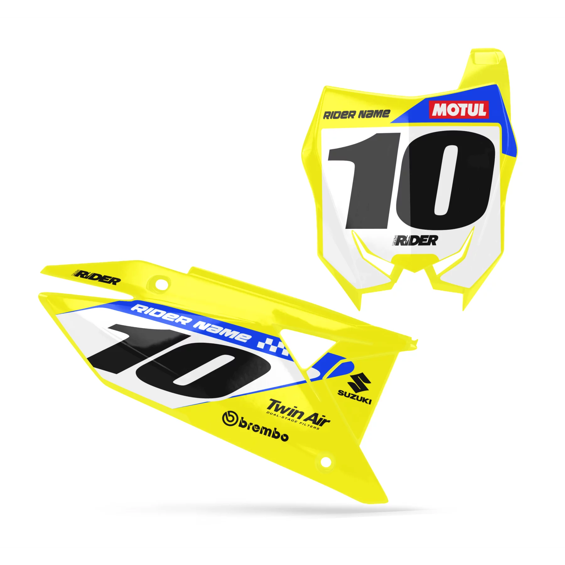 Grafiche moto GRAFICHE FONDI TARGHE PERSO SUZUKI Contact Yellow