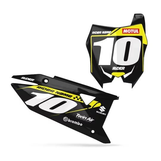 Kit adesivos moto KIT ADESIVOS FUNDOS DE PLACAS PERSO SUZUKI Contact Black