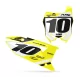 STICKERSET motorstickers STICKERSET NUMMERPLAAT ACHTERGRONDEN PERSO SUZUKI Mount Yellow Black