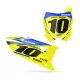 Kit déco moto KIT DECO FONDS DE PLAQUES PERSO SUZUKI Mount Blue Yellow