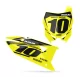 STICKERSET motorstickers STICKERSET NUMMERPLAAT ACHTERGRONDEN PERSO SUZUKI Mount Black Yellow