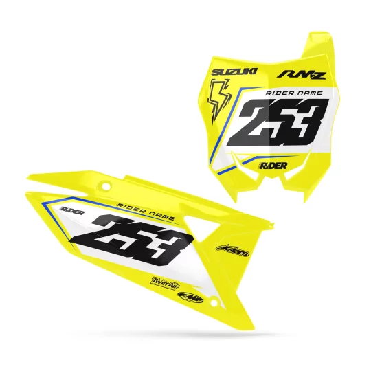 DEKOR Motorrad DEKOR FONDS DE PLAQUES PERSO SUZUKI Blaze Yellow