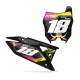 Moto stickerset STICKERSET NUMMERPLAAT ACHTERGRONDEN PERSO SUZUKI Glow Flex Black Pink