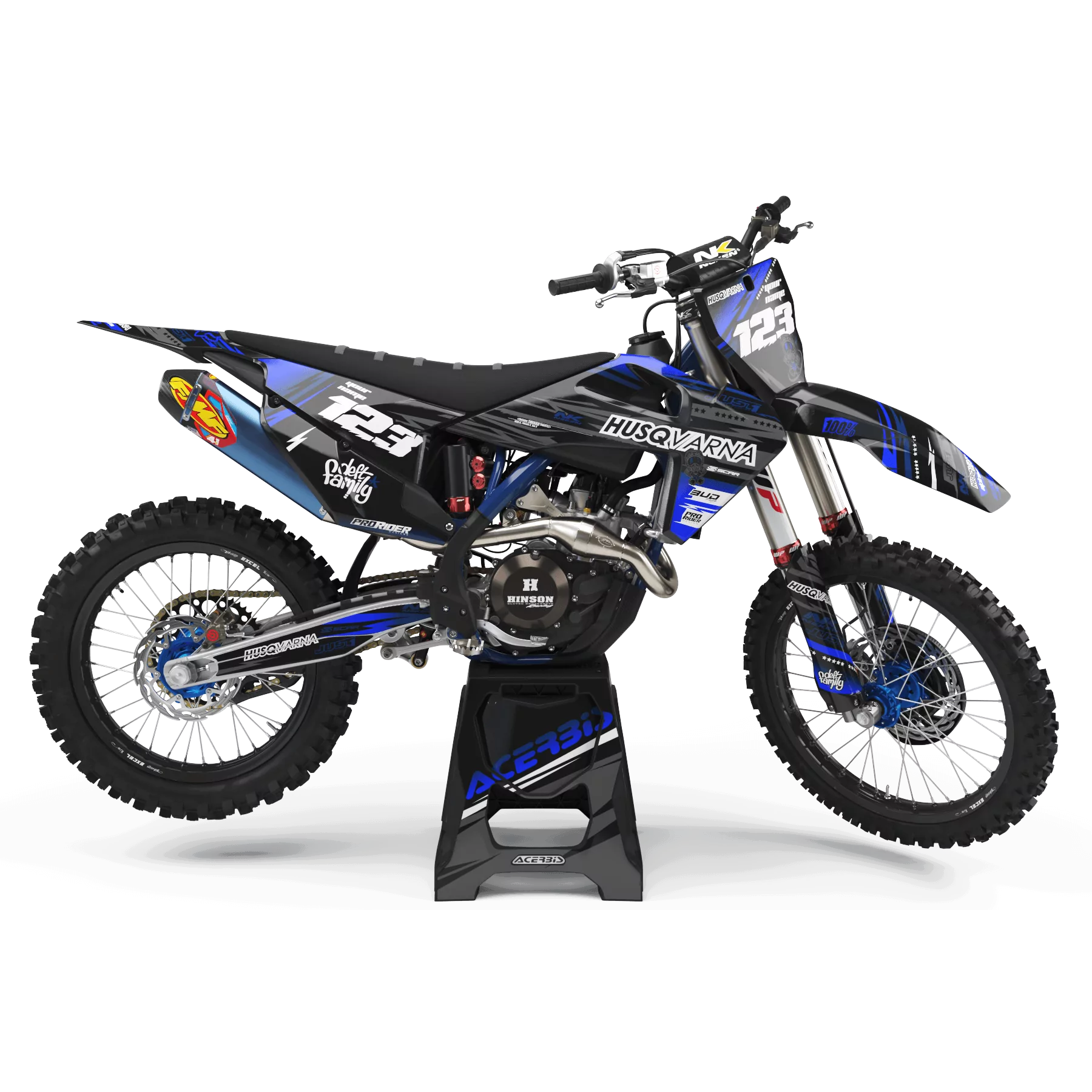 Kit adhesivos moto KIT ADHESIVOS Motocross HUSQVARNA JUST1 BLACK