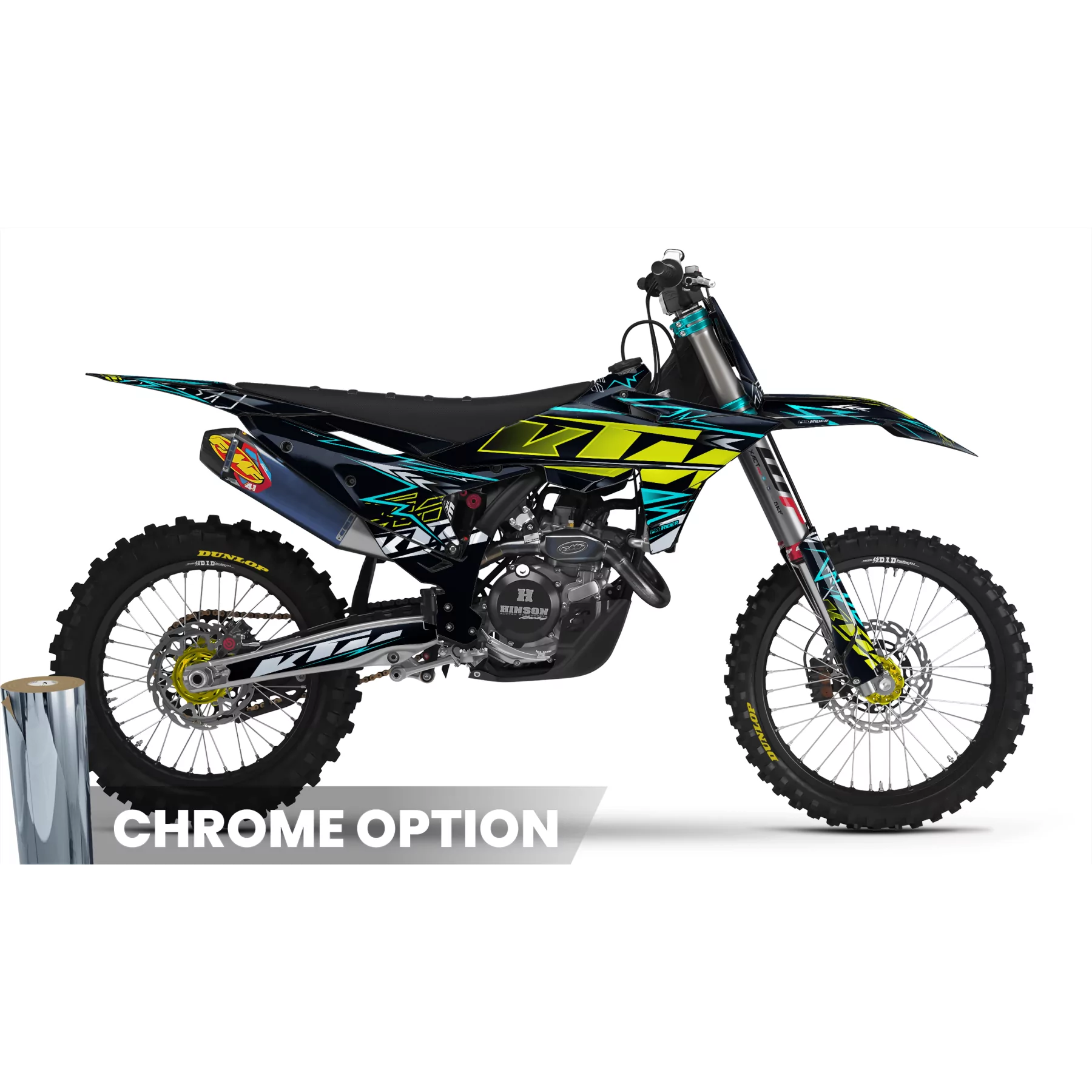 Dekor Motorrad Dekor KTM TEAL BOLD EFFECT