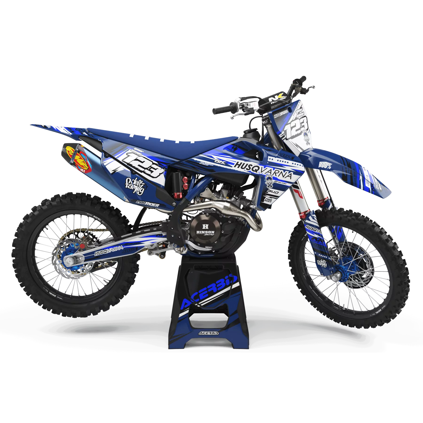 STICKERSET moto Stickerset Motocross HUSQVARNA JUST1 WHITE