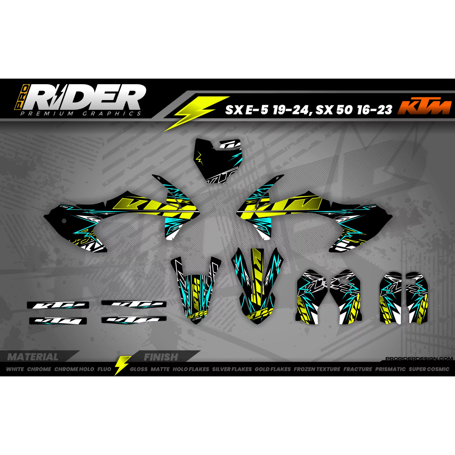 Motorrad-Dekor Dekor KTM TEAL BOLD EFFECT