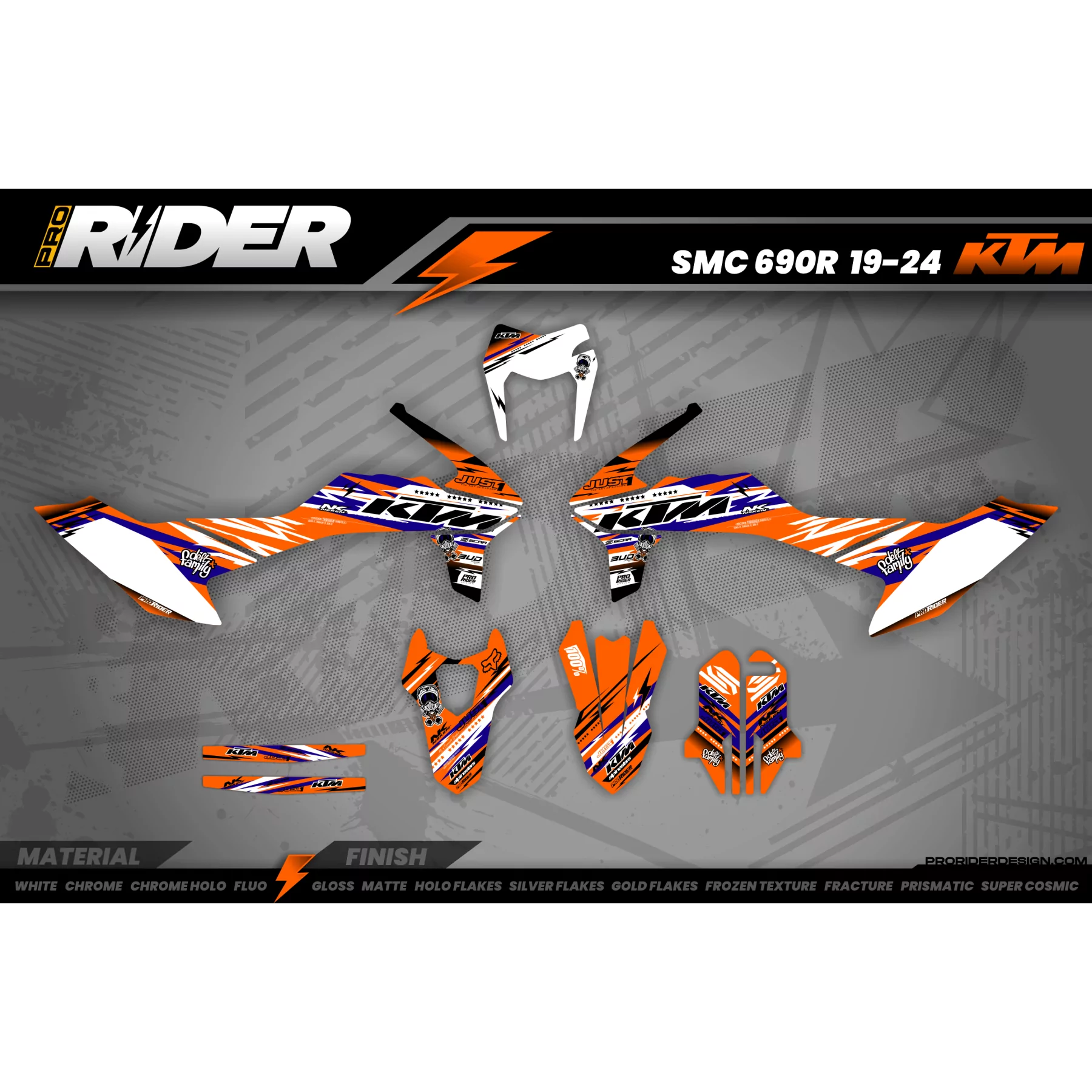 DEKOR Motorrad DEKOR Motocross KTM JUST1 BLUE