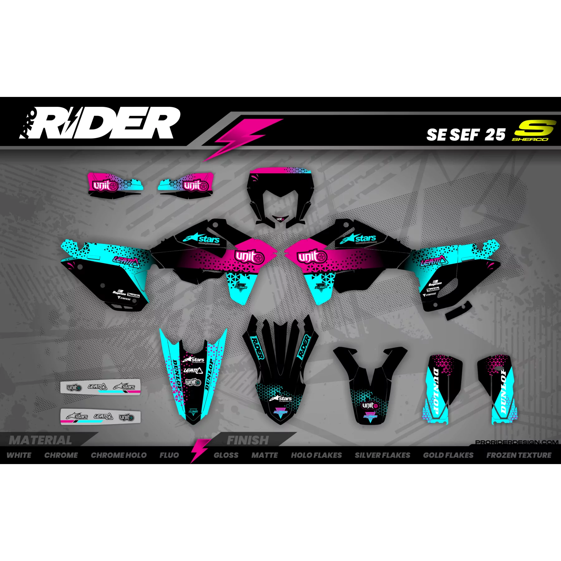 Stickerset moto STICKERSET MOTOCROSS SHERCO 