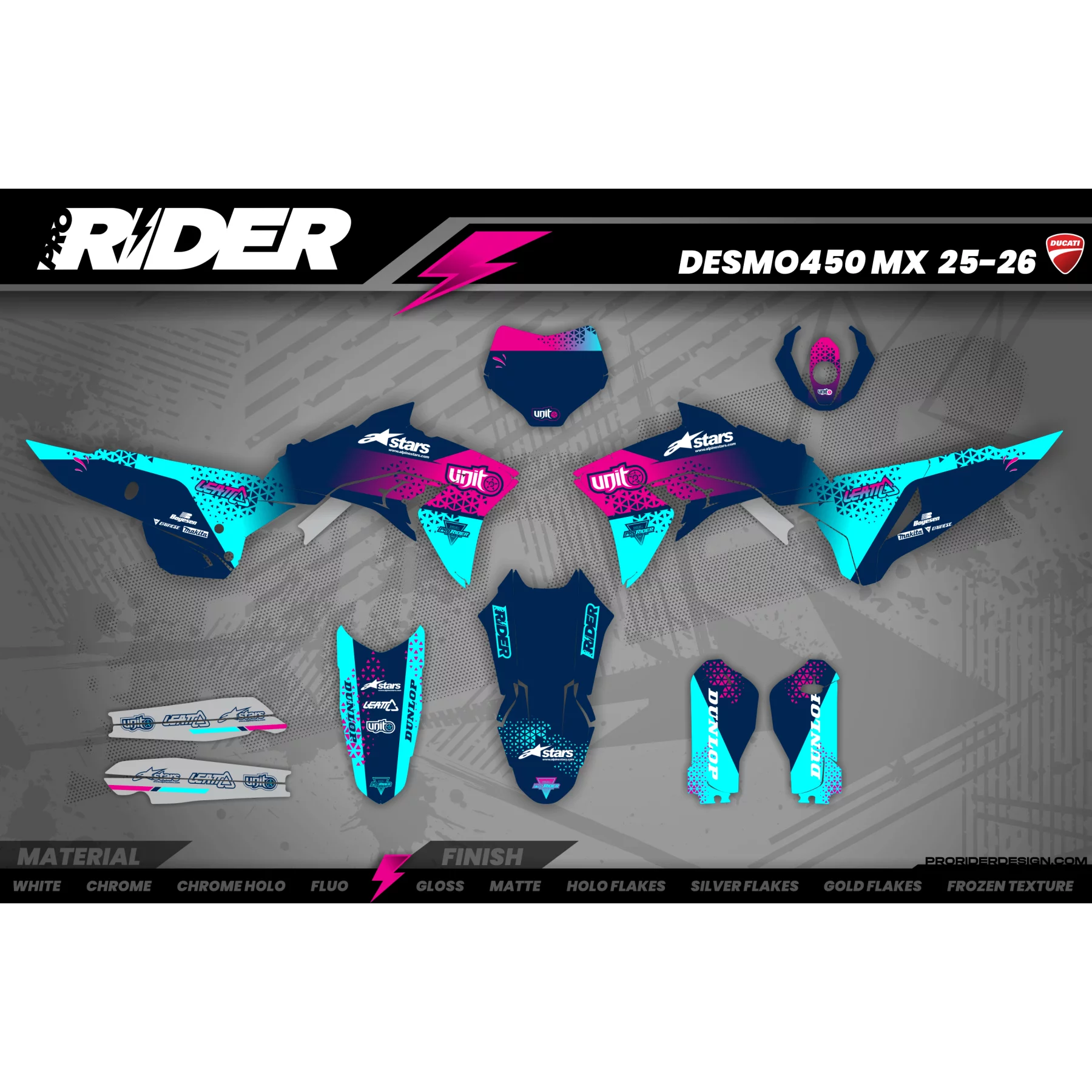 Kit déco moto KIT DECO Motocross PERSO UNIT NAVY