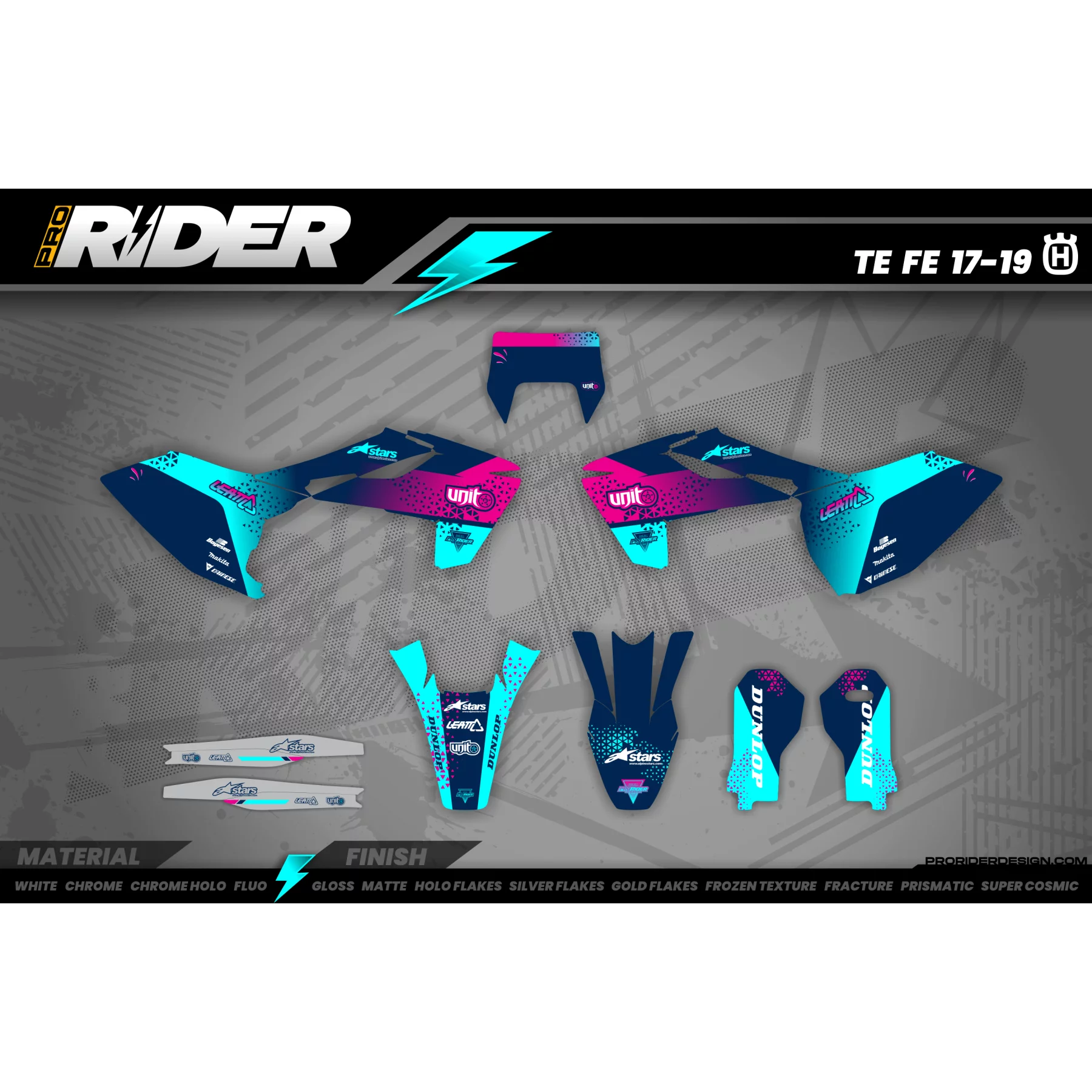 Kit adesivos moto KIT ADESIVOS Motocross PERSO UNIT NAVY