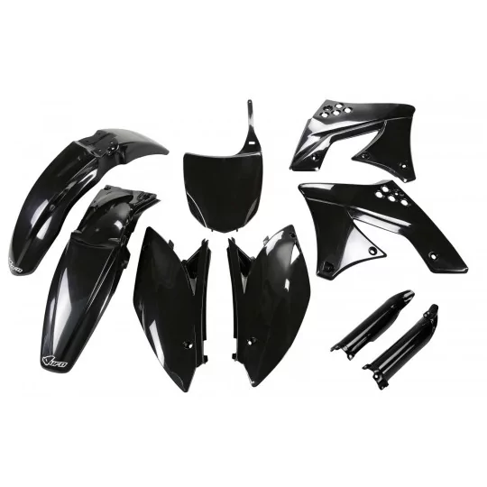 Stickerset motor KIT PLASTIQUE COMPLET zwart voor Kawasaki KX 250 F (2009 tot 2012)
