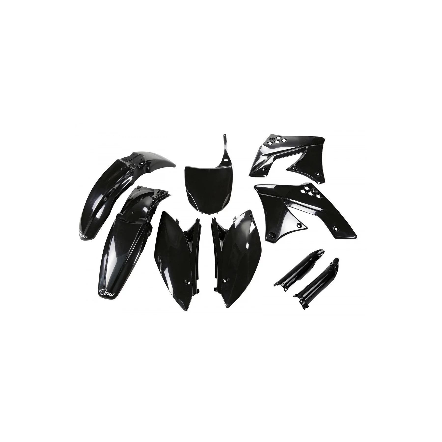 Kit adesivos moto KIT PLASTIQUE COMPLETO preto para Kawasaki KX 250 F (2009 a 2012)