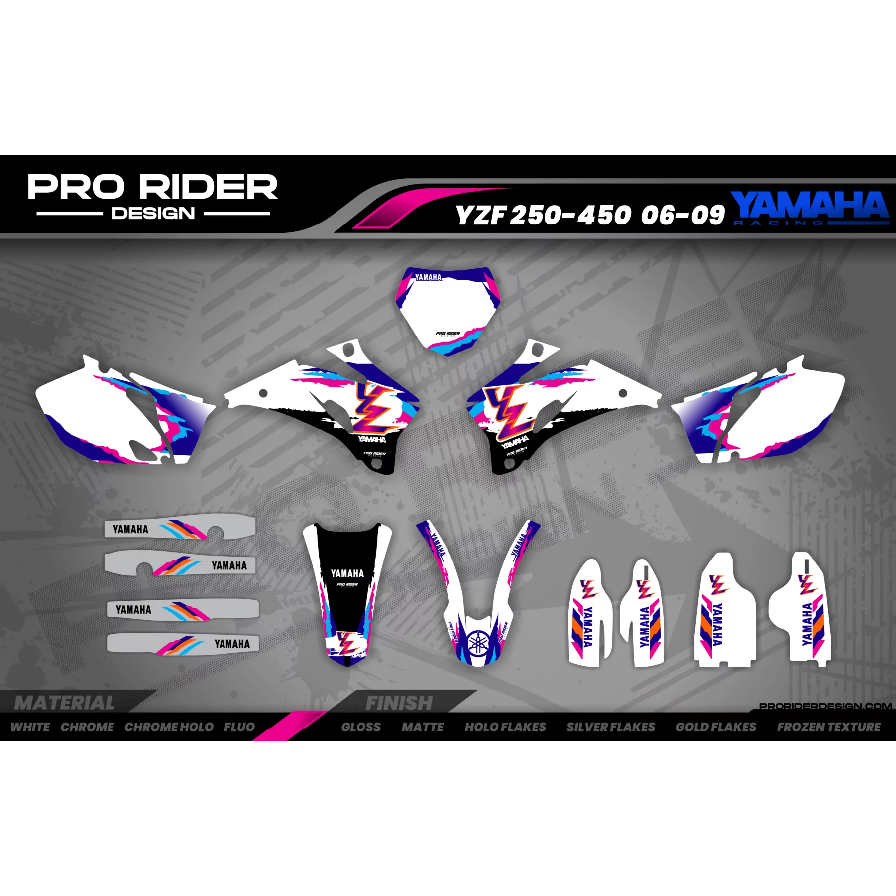 Grafiche moto GRAFICHE Motocross YAMAHA 93th blue clicli