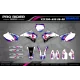 Stickerset moto STICKERSET Motocross YAMAHA 93th blue clicli