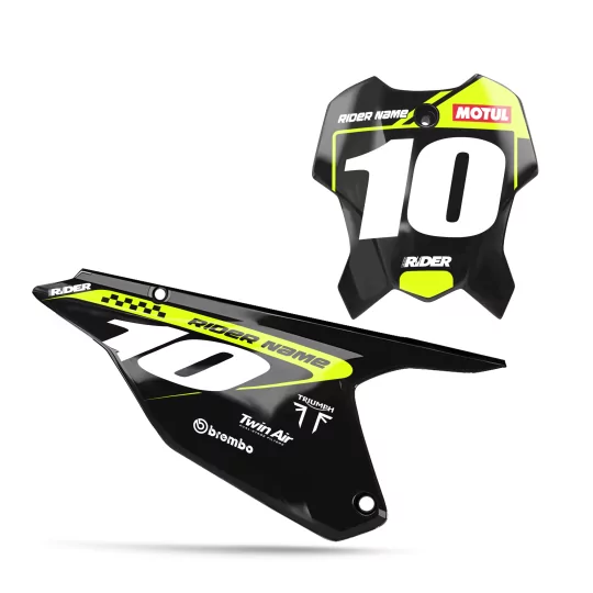 Kit adhesivos moto KIT ADHESIVOS FONDS DE PLAQUES TRIUMPH Pract Black