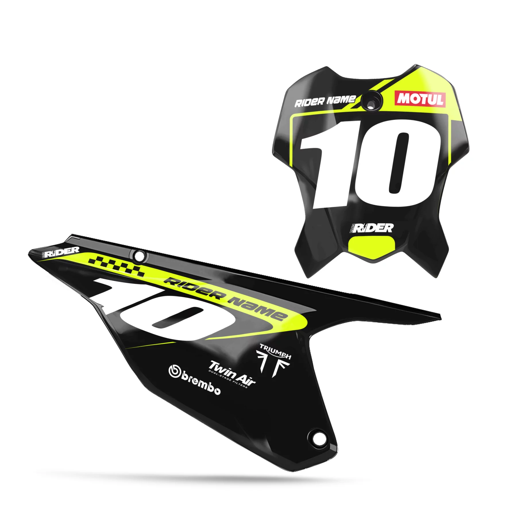 Motorcycle graphics GRAPHICS NUMBER PLATE BACKGROUNDS TRIUMPH Pract Black