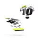 Stickerset voor motorfiets STICKERSET NUMMERPLAATACHTERGRONDEN TRIUMPH Varx Wit Zwart