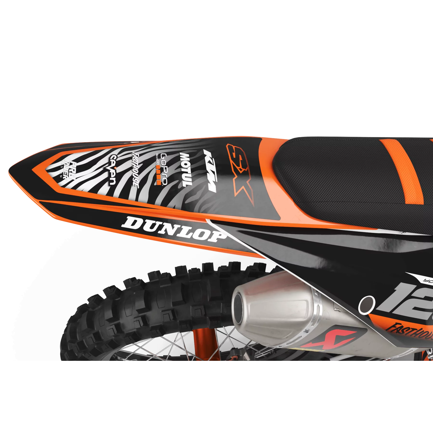 Kit adesivos moto KIT ADESIVOS Motocross PERSO KTM MOTUL BLACK/ORANGE