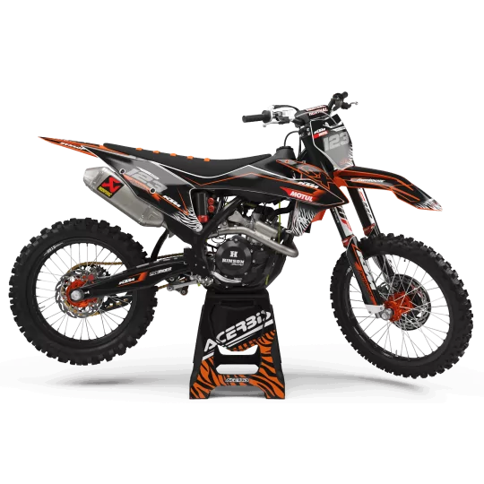 Motorcycle graphics kit Graphics Motocross PERSO KTM MOTUL BLACK/ORANGE