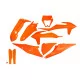 Kit adhesivos moto KIT PLASTIQUE completo naranja KTM EXC 125 150 250 300 - EXC-F 250 350 450 500 ... (2020-2023)
