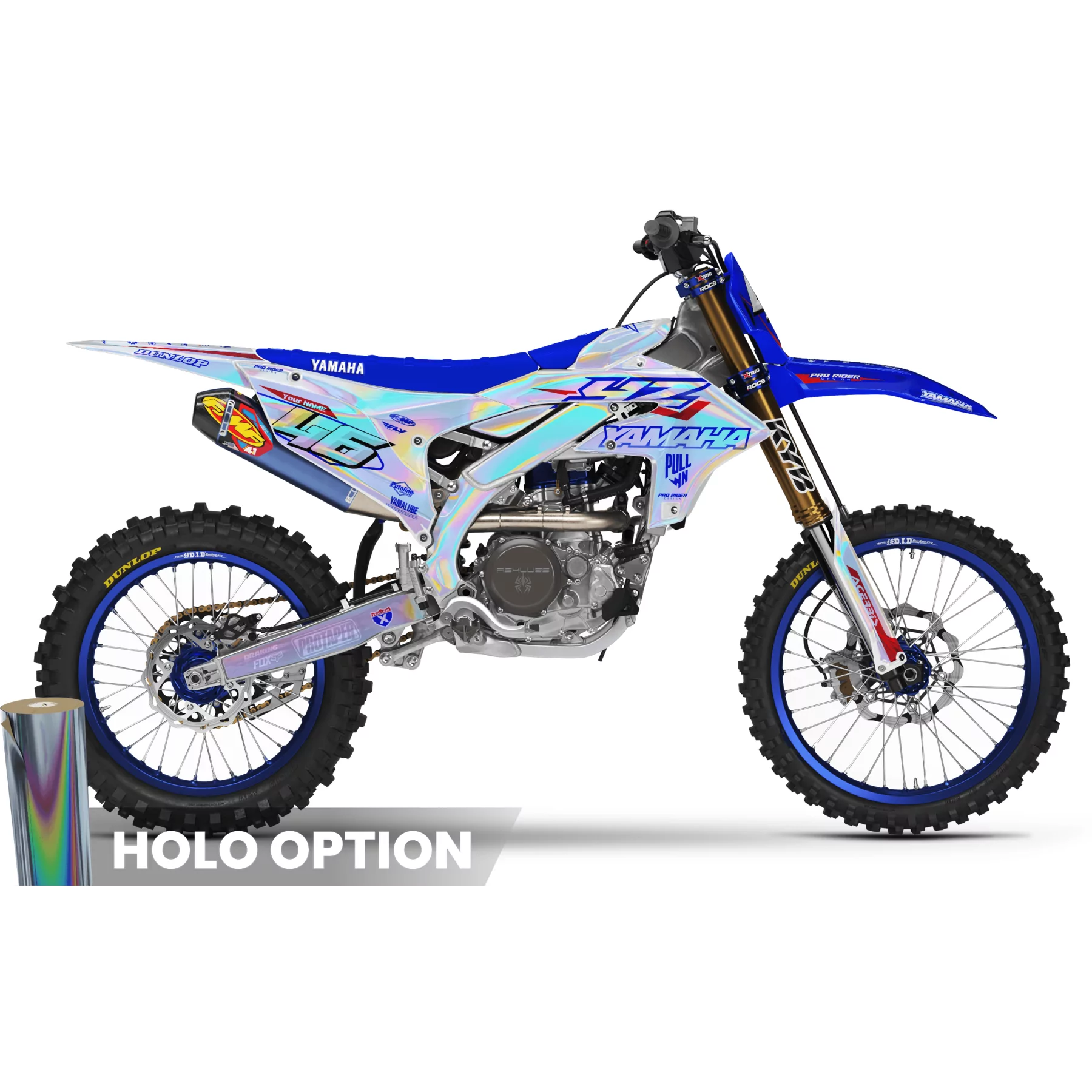 Stickerset moto STICKERSET Motocross YAMAHA WHITE FLAG