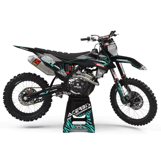 Motorcycle graphics kit Graphics Motocross PERSO KTM MOTUL BLACK/TEAL