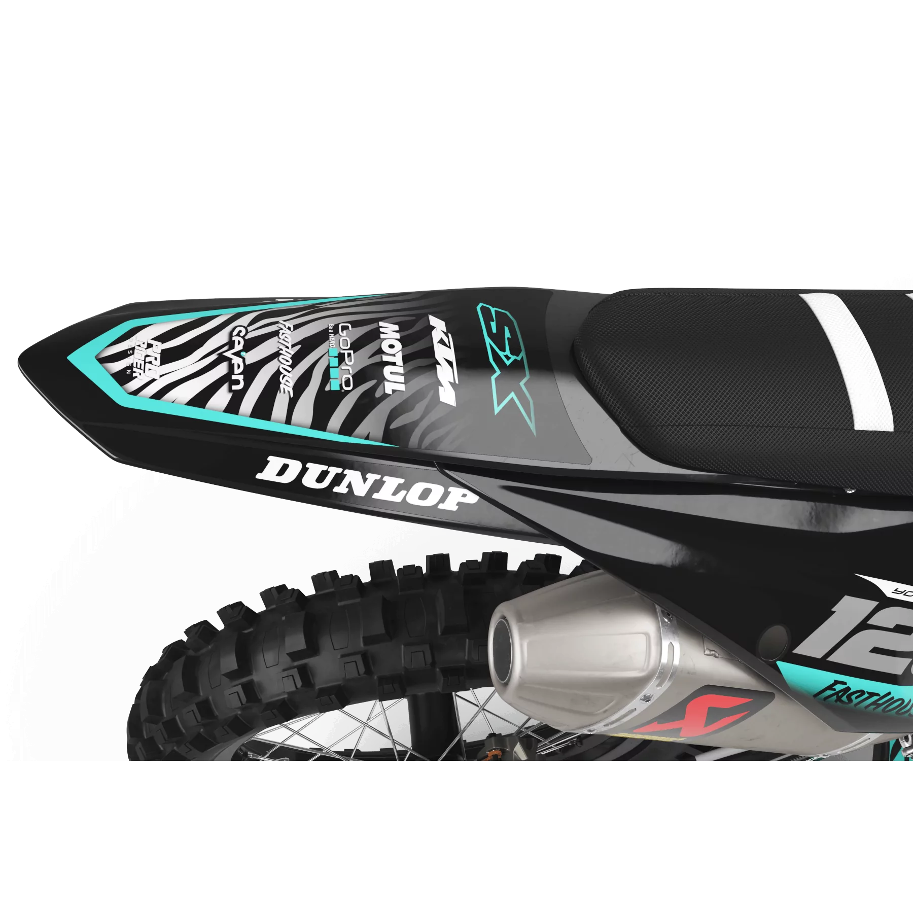Motorrad DEKOR Dekor Motocross PERSO KTM MOTUL BLACK/TEAL