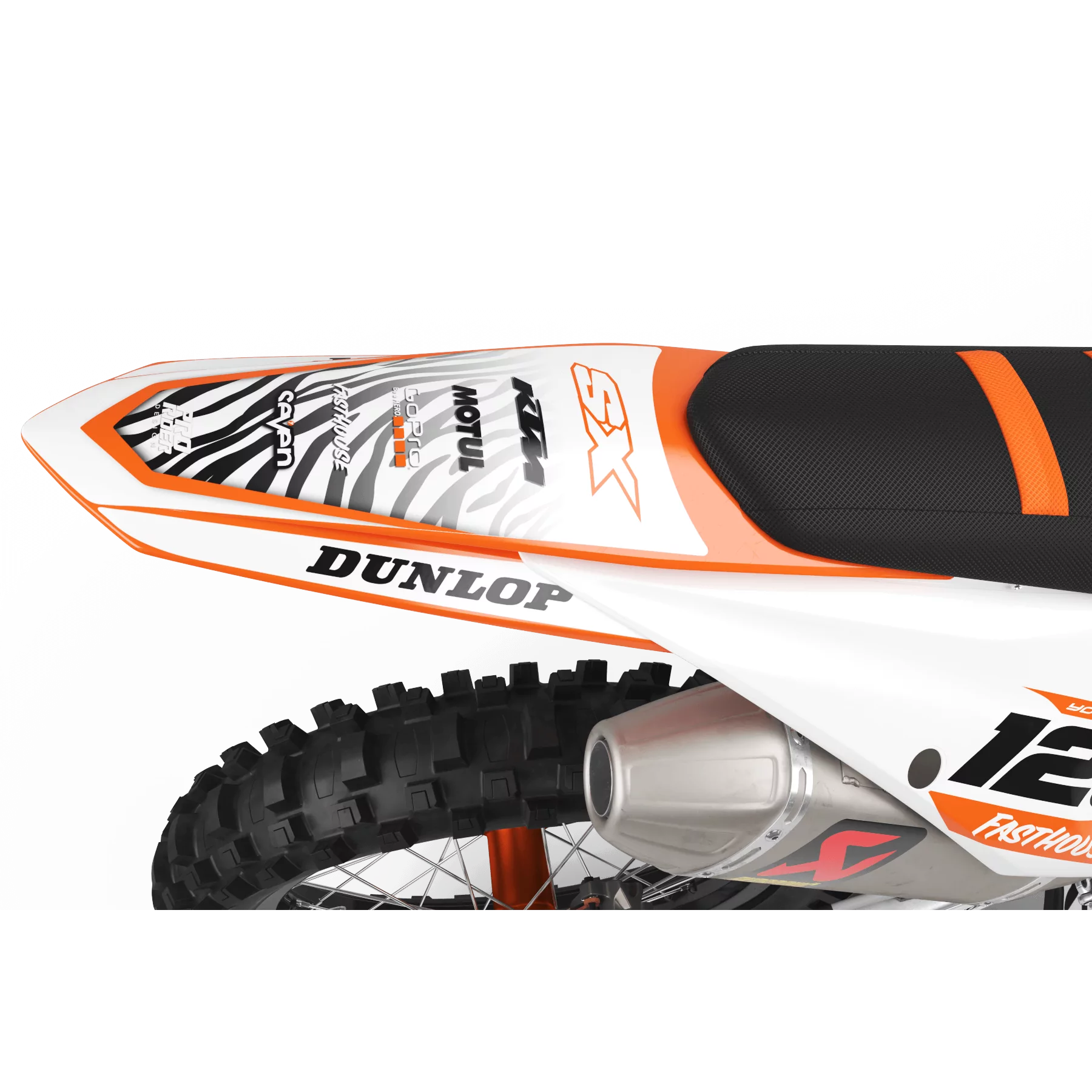 DEKOR Moto dekor Motocross PERSO KTM MOTUL WHITE/ORANGE
