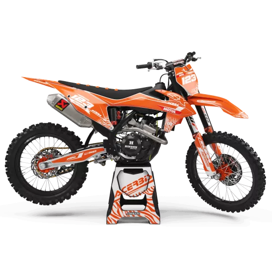 Motorcycle graphics kit Graphics Motocross PERSO KTM MOTUL ORANGE/WHITE