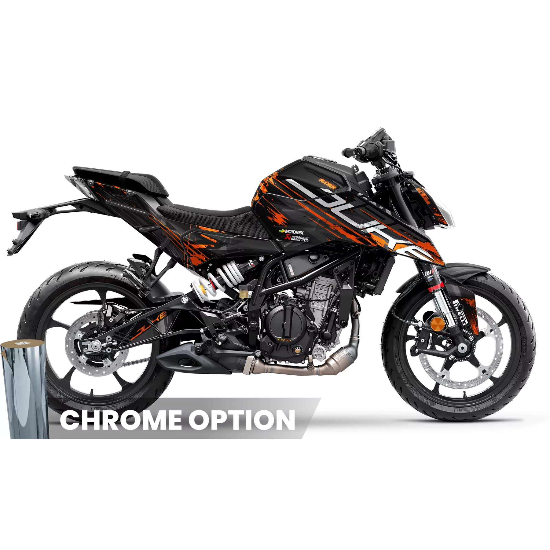 Stickerset KTM DUKE 125 | Midnight