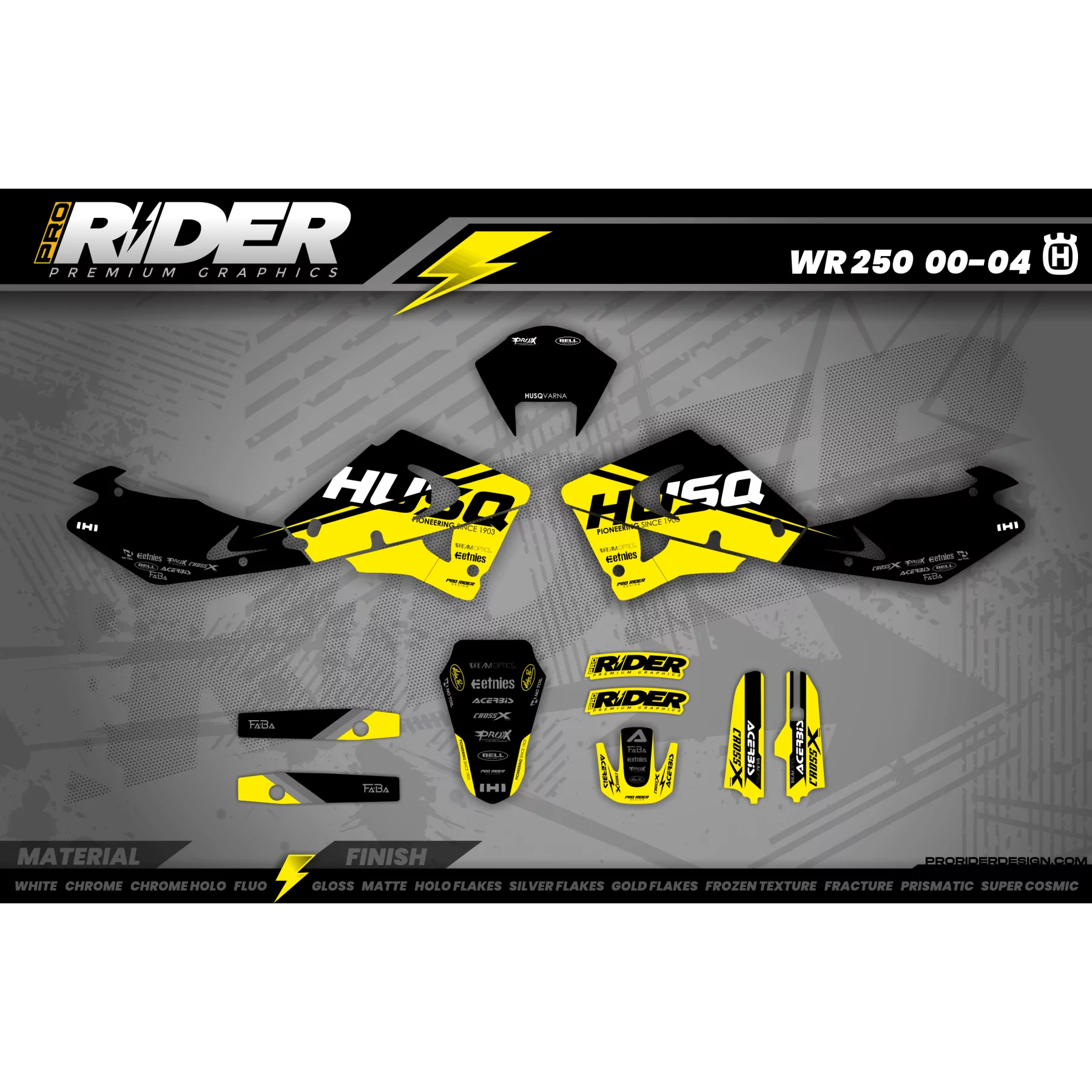 Kit adhesivos Motocross HUSQVARNA ONE GROUND  - Kit adhesivos HUSQVARNA MOTOCROSS / ENDURO