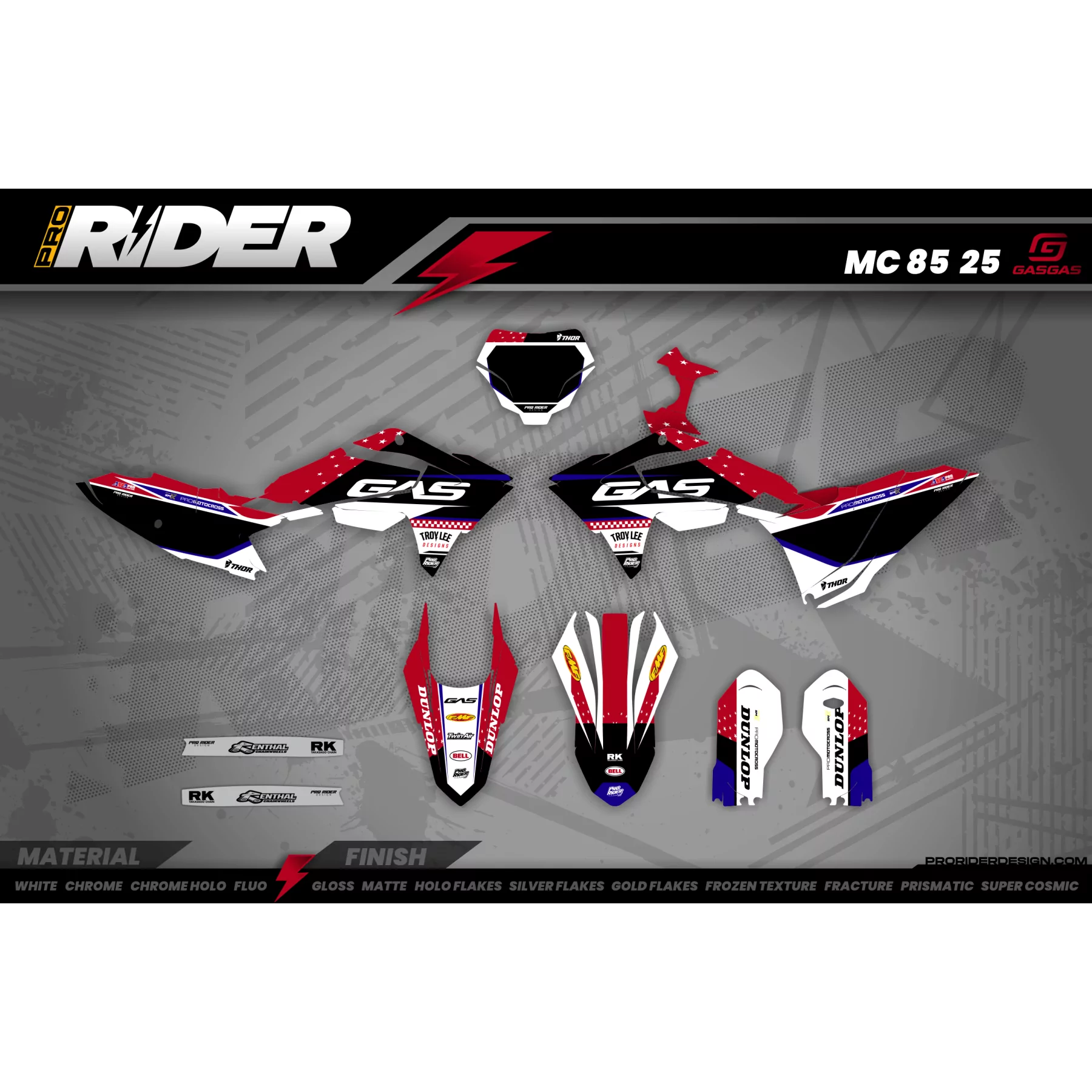 Stickerset GASGAS HORIZON - STICKERSET MOTOCROSS / ENDURO GAS GAS