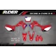 Kit adesivos Motocross HONDA HRC SMX Team PROGRESSIVE | RED - KIT ADESIVOS MOTOCROSS ENDURO