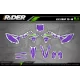 Dekor MOTOCROSS KAWASAKI CARTOON MANGA BRUSH WHITE/PURPLE - MOTOCROSS DEKOR KAWASAKI