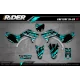 Kit adesivos Motocross HONDA JUST1 TEAL - KIT ADESIVOS MOTOCROSS ENDURO