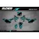 Kit adesivos Motocross HONDA JUST1 TEAL - KIT ADESIVOS MOTOCROSS ENDURO