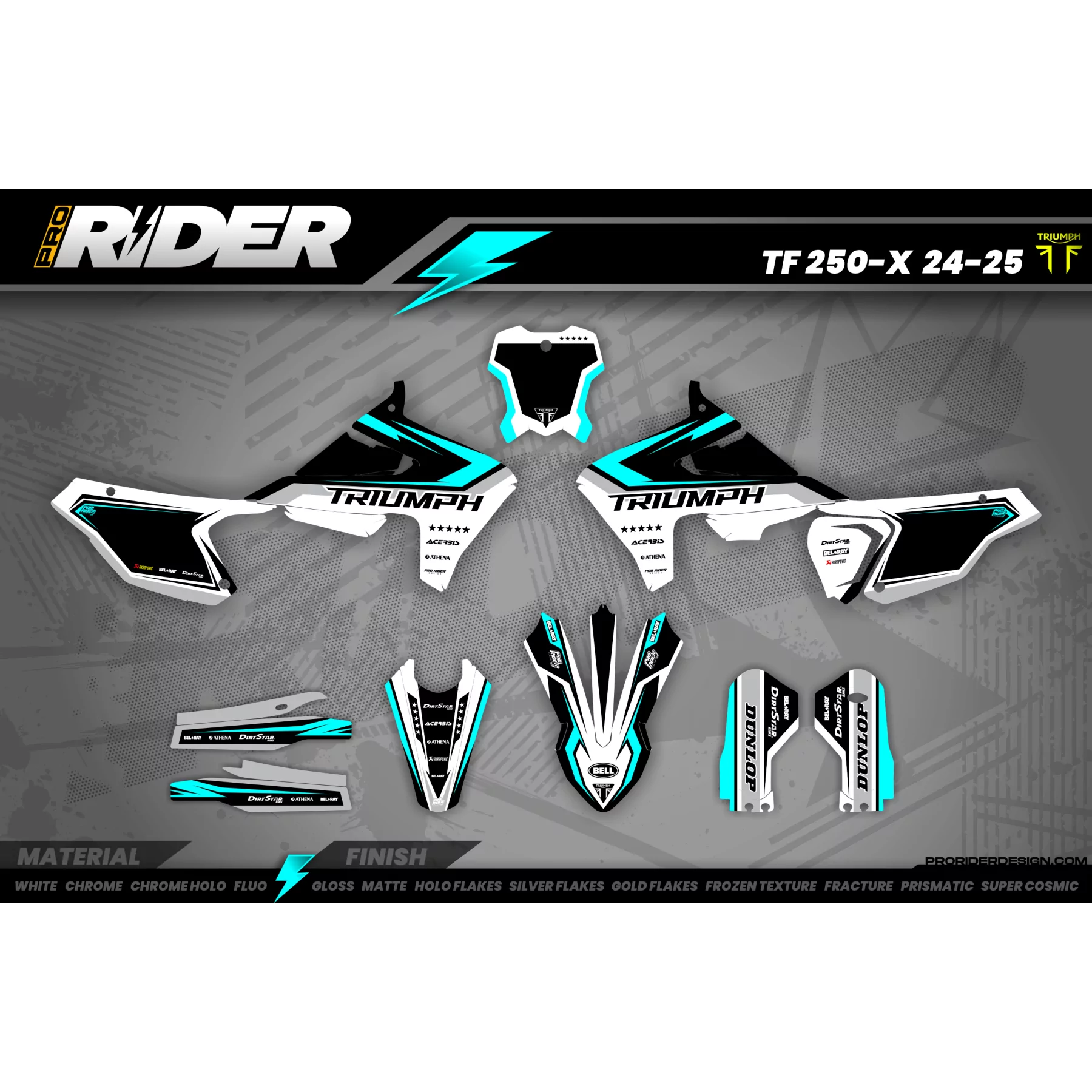 GRAFICHE MOTOCROSS TRIUMPH SHIFT MODE  - grafiche MOTOCROSS TRIUMPH