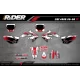 Kit adesivos Motocross HONDA WHITE HRC LINE - KIT ADESIVOS MOTOCROSS ENDURO
