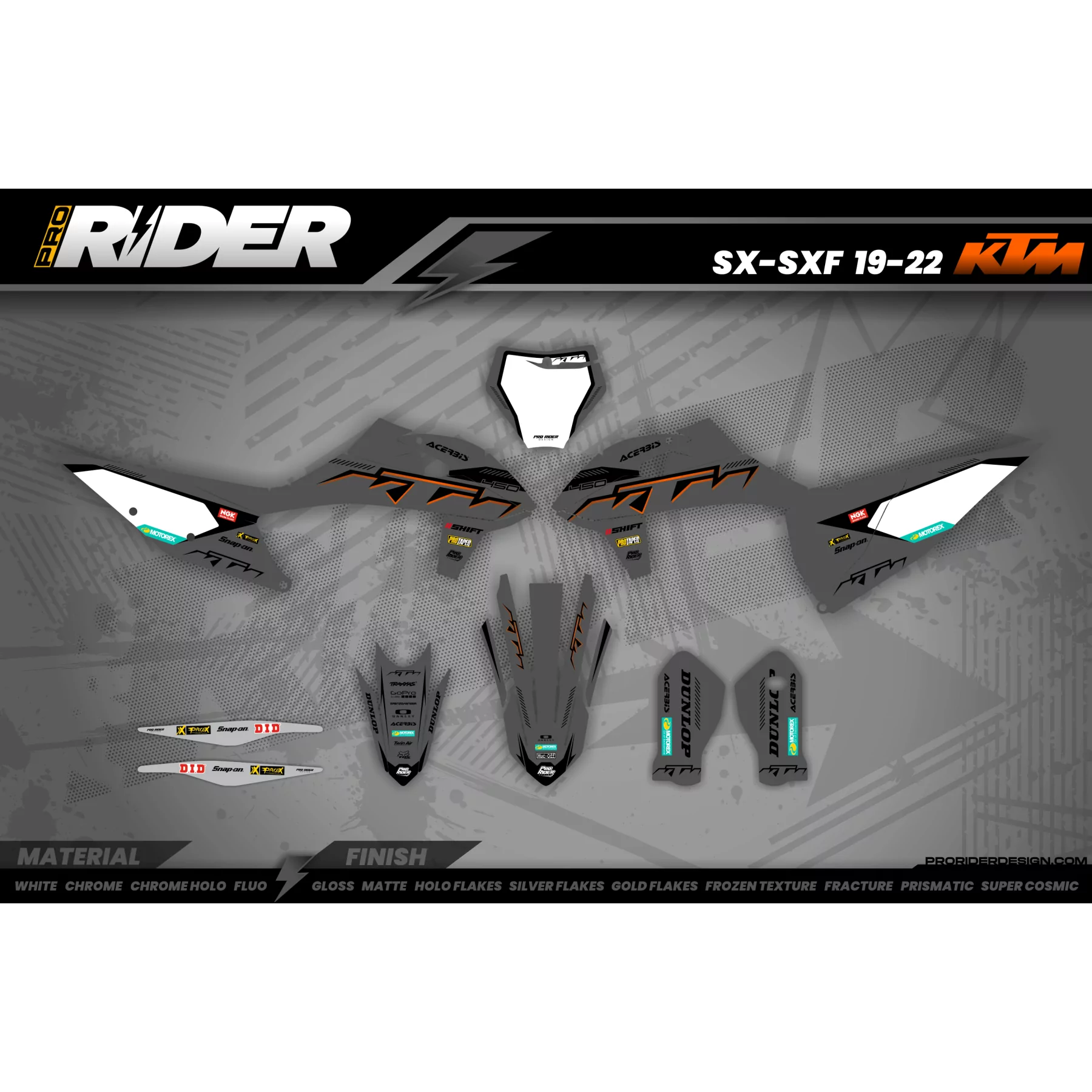 Kit déco Motocross KTM SX SXF EXC | ProLine Factory - KIT DECO MOTO...