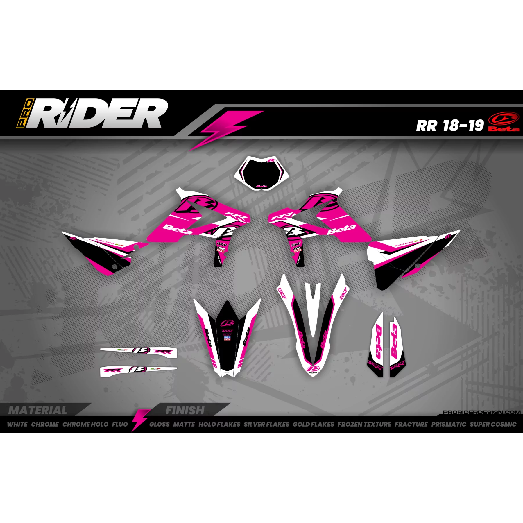 KIT ADHESIVOS MOTOCROSS BETA ALL 'RIDERS F5  - Kit adhesivos MOTOCROSS BETA