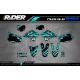 Stickerset Motocross YAMAHA YZ YZF... JUST1 TEAL - STICKERSET MOTOCROSS / ENDURO YAMAHA