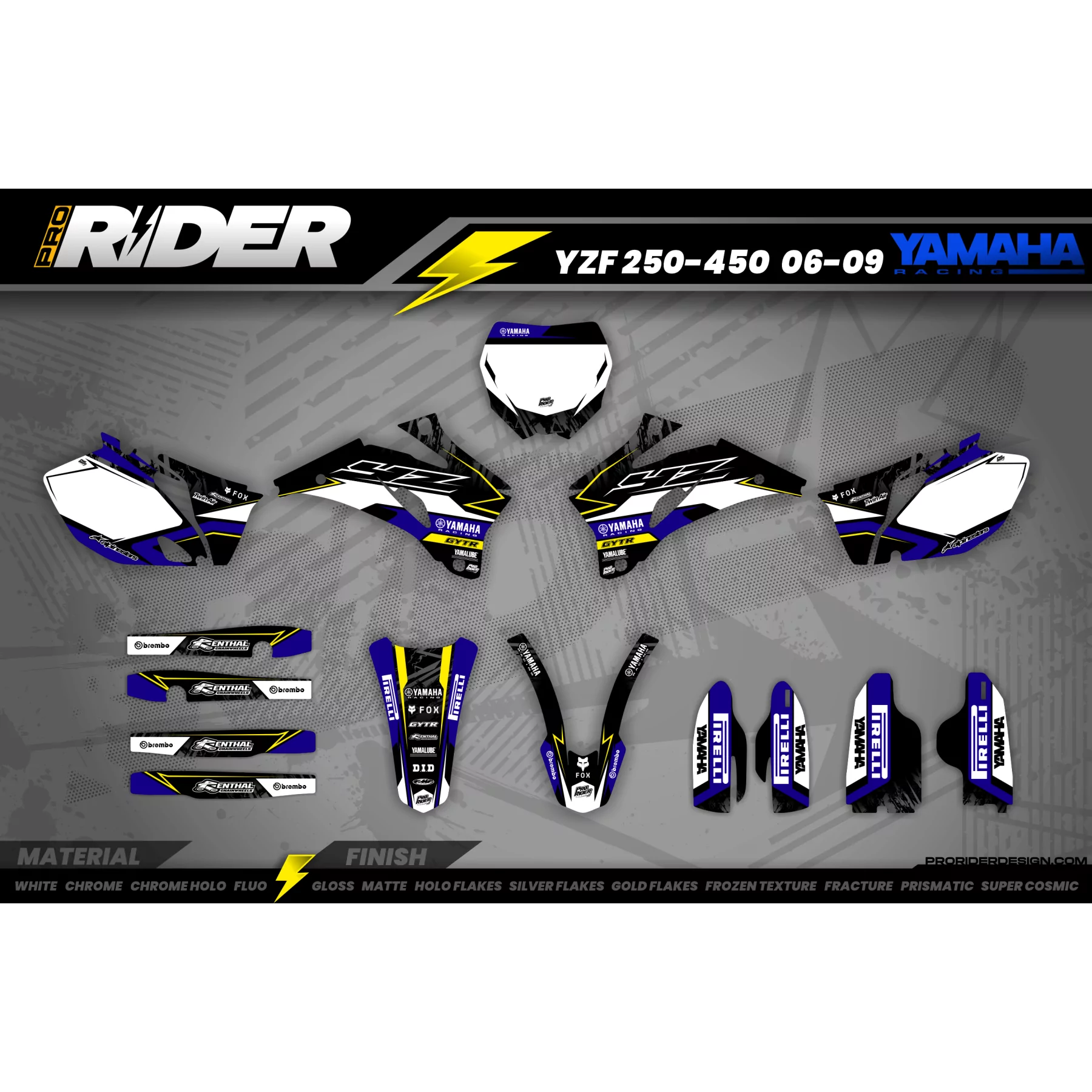Kit adesivos Motocross e Supermot YAMAHA CRASTY - KIT ADESIVOS MOTOCROSS / ENDURO YAMAHA