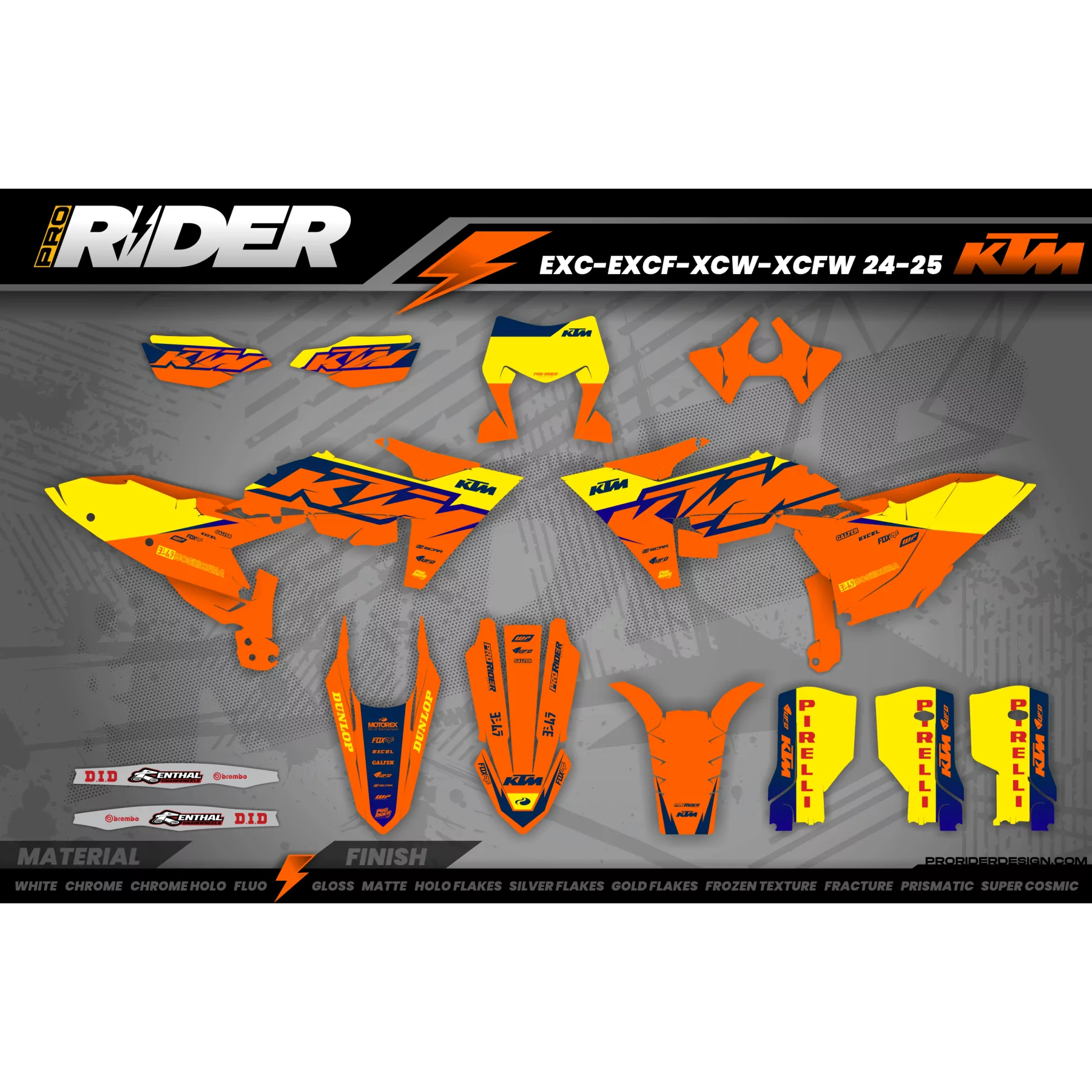 Kit déco Motocross KTM SX SXF EXC- TAILWIND - KIT DECO MOTOCROSS KT...